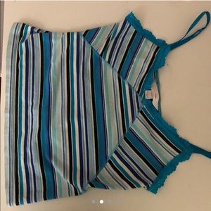 COPY - Striped Blue y2k top